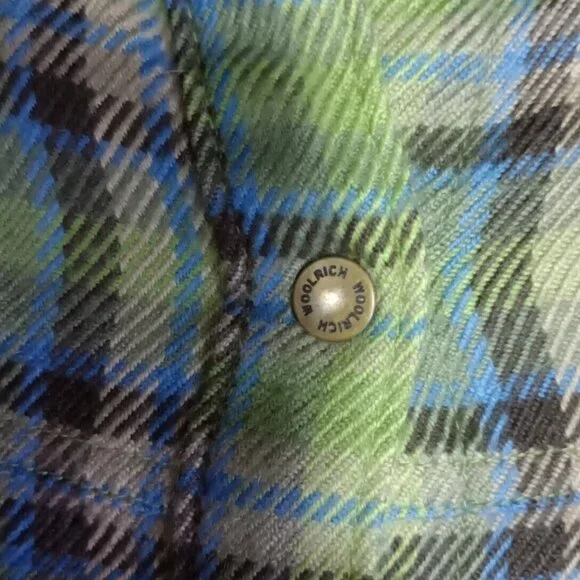 WOOLRICH Snap Button Down Flannel Plaid Shirt Womens Size Medium Soft Wool Blend - Picture 9 of 12